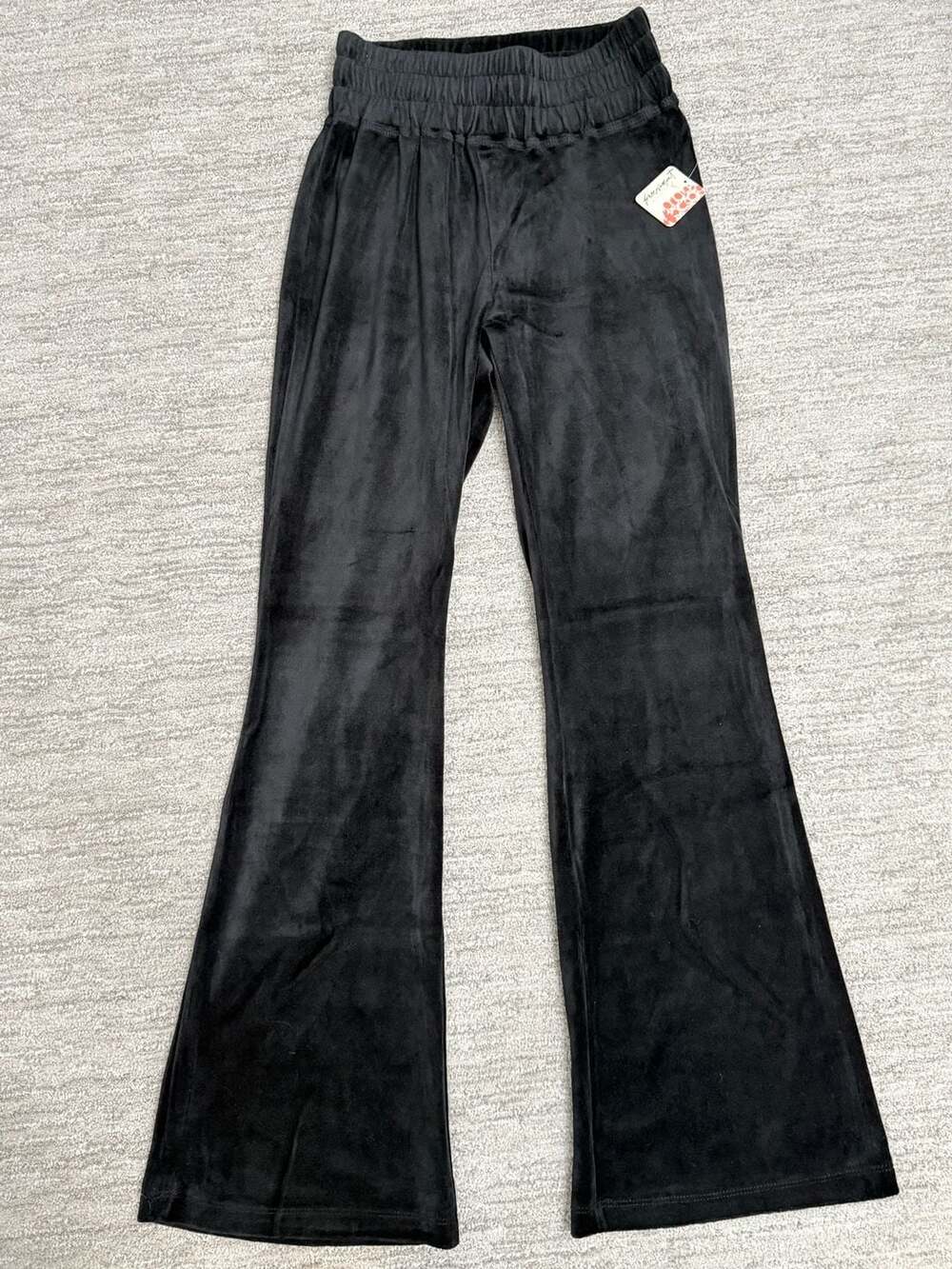 Free People Sommer Velour Pant Black Flare Lounge Pants